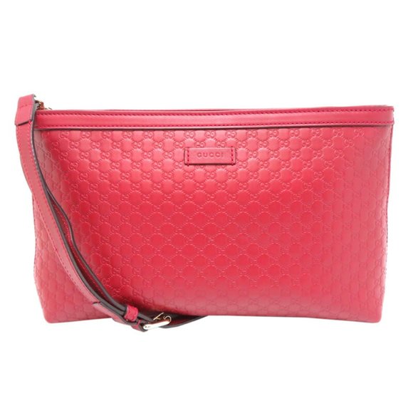 GUCCI Red Leather Shoulder Bag - Picture 1 of 10